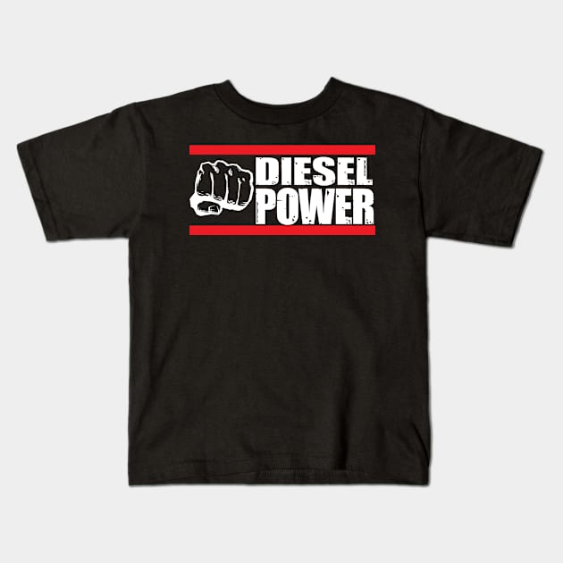 Diesel Power Turbo Truck Mechanic Kids T-Shirt by ScottsRed